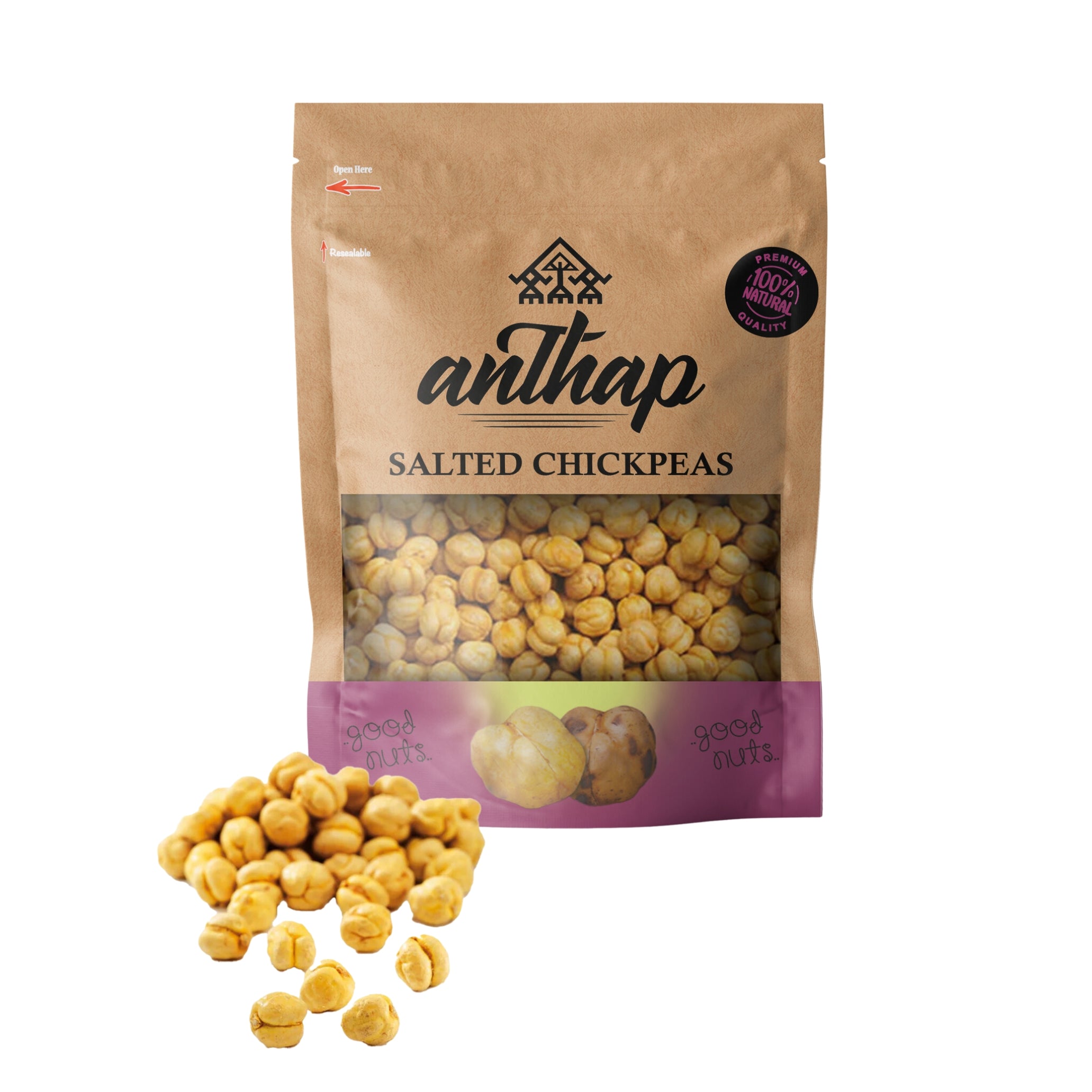 Anthap Roasted Salted Yellow Chickpeas