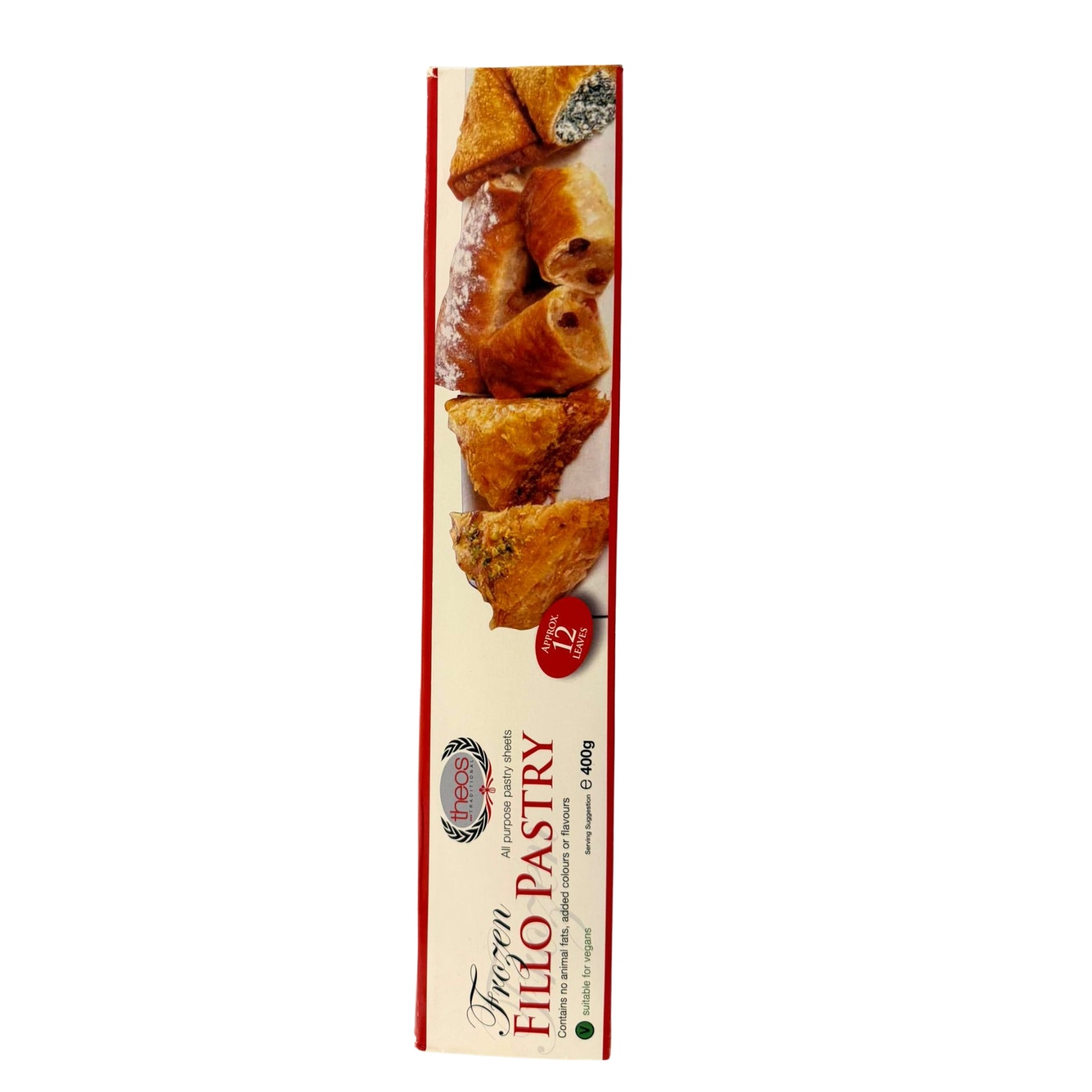 Theos Frozen Fillo Pastry Sheets For Baklava (Approx. 12 Leaves) 400g