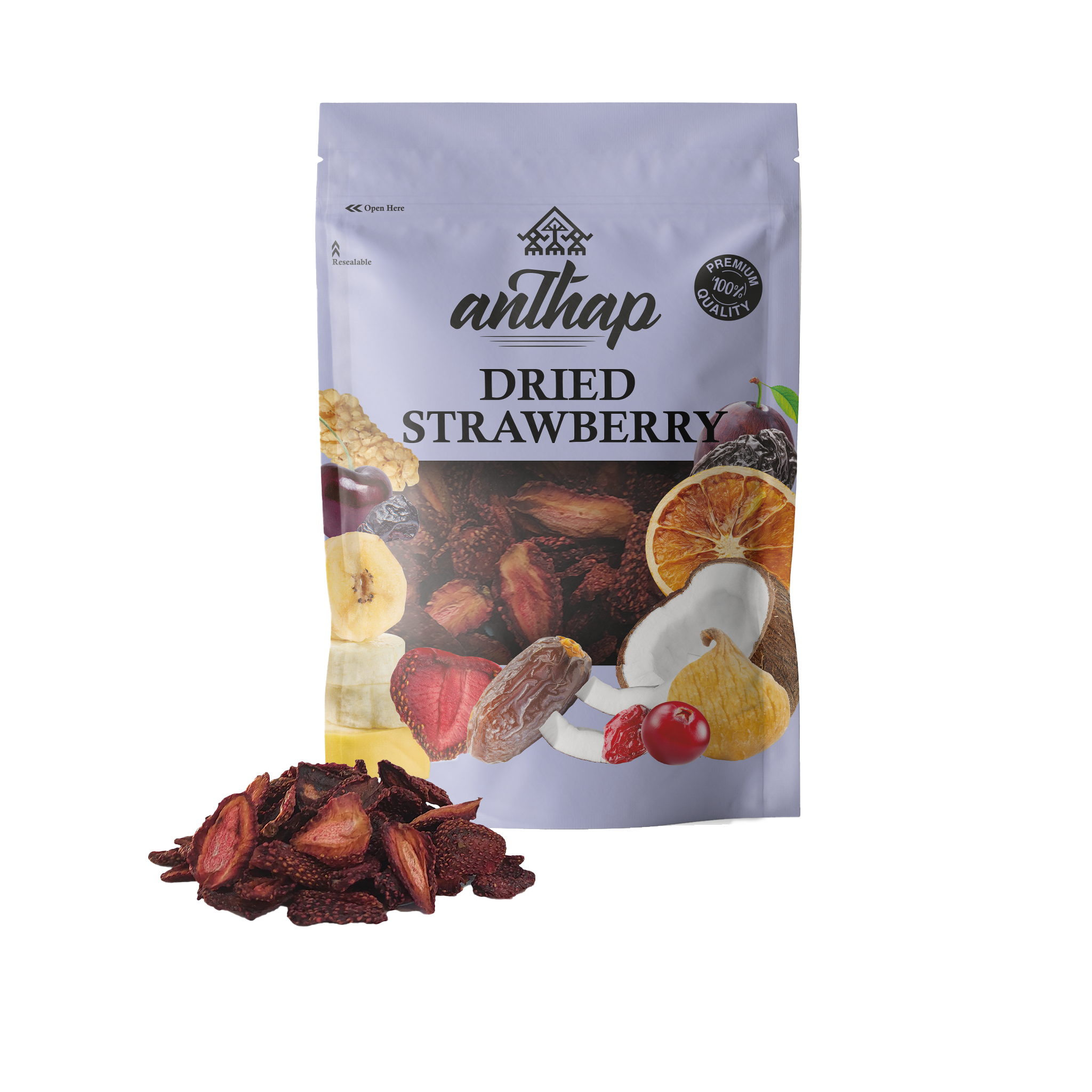 Anthap Natural Dried Strawberry (No Sugar No Additives)