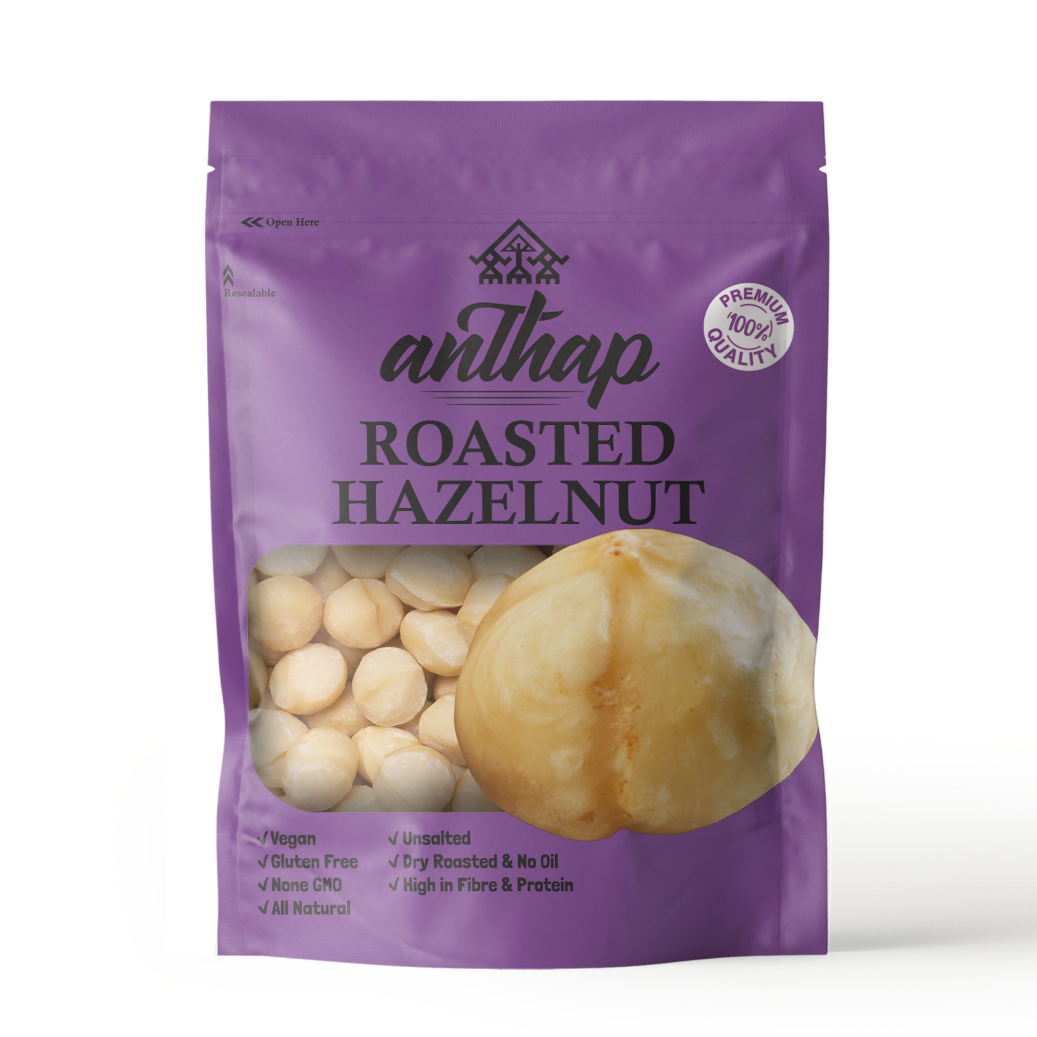 Anthap Roasted - Blanched Hazelnut - Non GMO - Unsalted