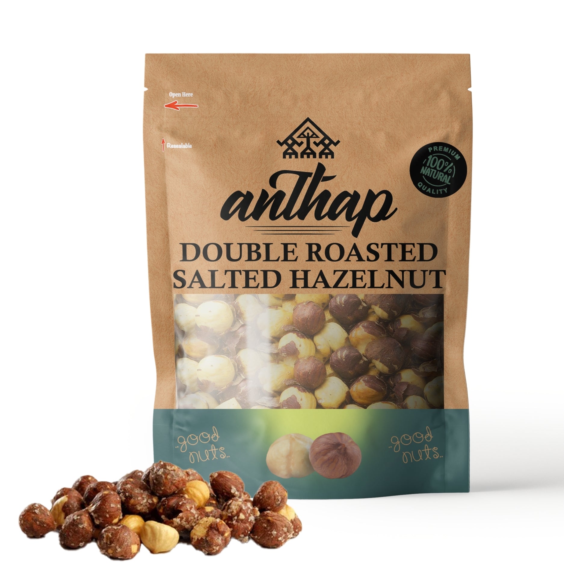 Anthap Double Roasted Salted Hazelnut - Cifte Kavrulmus Findik